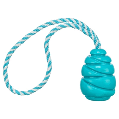 Trixie Jumper Kegel Aan Touw Super Strong Tpr Petrol 33X5X5 Cm