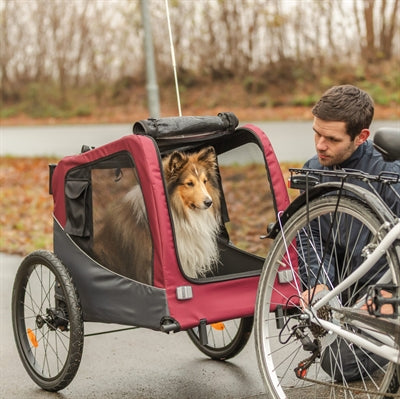 Trixie Hondenfietskat Grijs / Rood 76/136X66X74 Cm