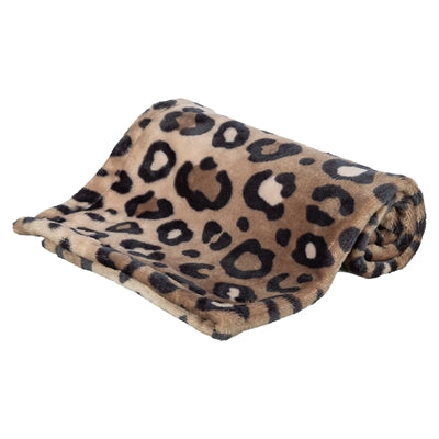 Trixie Hondendeken Leo Softpluche Panterprint Bruin 100X70 Cm