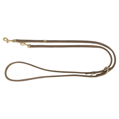 Trixie Hondenriem Pure Verstelbaar Leer Bruin S-M 200X1,5 Cm