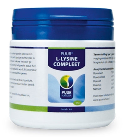 Puur Natuur L-Lysine Hond En Kat 50 Gr